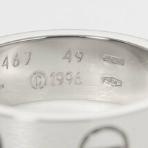 カルティエ ラブリング リング 指輪 8.5号 7.45g K18WG ホワイトゴールド CARTIER レディース【I160823071】中古_画像5