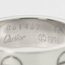 カルティエ ラブリング リング 指輪 8.5号 7.45g K18WG ホワイトゴールド CARTIER レディース【I160823071】中古_画像4