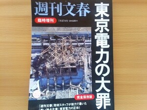 即決 東京電力の大罪 完全保存版・ 3.11 福島原発 メルトダウン・週刊文春 臨時増刊号 東日本大震災