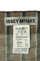 イッセイミヤケ ISSEY MIYAKE 18SS IM82FJ528 サイズ:2 チェック柄リネンボックスブラウス 中古 BS99_画像3