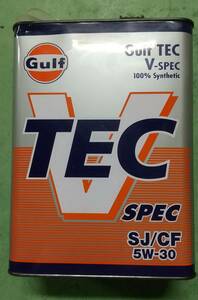 Gulf ガルフ VTEC SJ/CF 5w-30 100%化学合成油 TEC V-SPEC 4L 未開封 