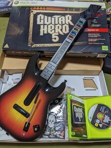 Xbox360 GUITAR HERO5コントローラー同梱版 + ソフト3本 