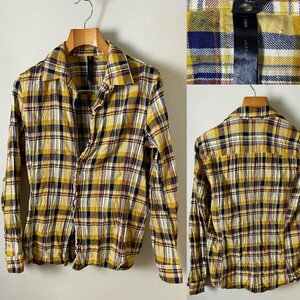 ★【送料無料 日本製モデル 定価36,300円】 wjk ダブルジェイケイ コットン100% 4302ch85 Check Hook Shirts ホック ヴィンテージ シャツ L