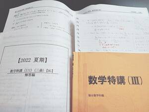 駿台　22年度　数学特講Ⅲ　夏期　三森先生　講義問題・研究問題・板書ノート　全セット ハイグレード　河合塾 駿台 鉄緑会 東進 