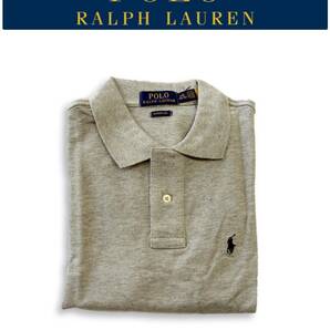 値下【送料無料・新品・未使用】POLO RALPH LAUREN ポロラルフローレン グレー US BOYS XLサイズ（実質Lサイズ） ポロシャツの画像1