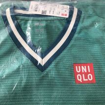 【送料無料】ユニクロ 未使用 タグ付き UNIQLO 錦織 圭 着用 モデル ゲーム シャツ ジャケット ユニクロ グリーン系 Mサイズ 半袖Tシャツ_画像6