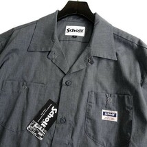 Schott ショット 高耐久TC素材 ボックスシルエット オープンカラー 開襟 ワークシャツ シャツジャケット 3115070 14 2XL ▲020▼bus8930c_画像2