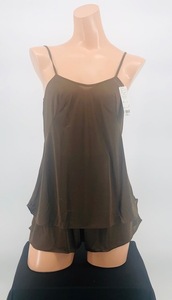 * non race Cami & flare pants *M size * dark brown * made in Japan *154*110