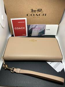 ☆新品未使用　正規品　COACH　コーチ　C3441　長財布　トープ　IMTAU　ストラップ付　アラウンドジップ☆