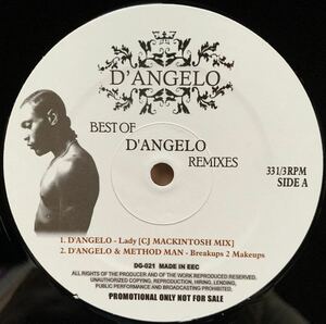 【国内企画盤 REMIX】D'ANGELO / BEST OF D'ANGELO REMIXES (CJ MACKINTOSH、METHOD MAN、ROBERTA FLACK、ERIKA BADU & ROOTS)