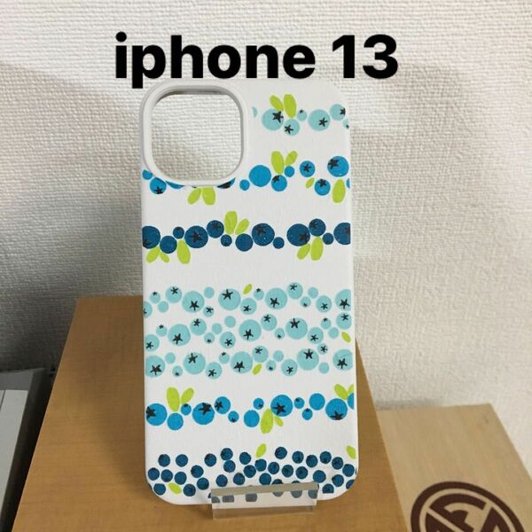  iphone 13ケース デコパージュ ブルーベリー