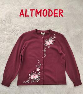 定価3.4万円　ALTMODER ビーズ 刺繍ニットカーディガンm61423576011