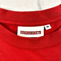 美品 Quiksilver クイックシルバー 両面プリントTシャツ トップス メンズ 赤 レッド サイズM*HC954_画像5