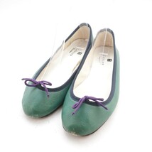 L'Atelier Repetto アトリエレペット 35 22.0 バレエシューズ フラットシューズ リボンレザー 緑 グリーン /HC89_画像1