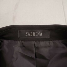 美品 SABRINA サブリナ セットアップ スカートスーツ 背抜き レディース フォーマル 黒 ブラック サイズ7AR*HC1279_画像6