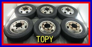 ■中古タイヤホイール■　TOPY 16インチ 6J +128 +127 6H 222.25 TOYO DELVEX M935 225/70R16 117/115N LT ６本 激安 送料無料 J966