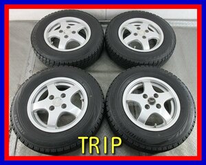 ■中古タイヤホイール■　TRIP 13インチ 4.5J +43 4H 100 BRIDGESTONE VRX 155/80R13 79Q パッソ ヴィッツ 冬 ST 激安 送料無料 J970