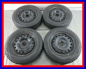 ■中古タイヤホイール■　TOPY 14インチ 5J +40 4H 100 DUNLOP WM01 175/65R14 82Q ST スチール ジャンク フィット 激安 送料無料 J971