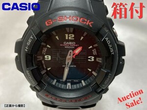 【可動品】CASIO カシオ G-SHOCK 腕時計 G-100(5158) 20気圧防水 アナデジ ブラック バックライト点灯確認済 専用箱付属