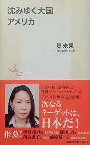 ◇新書◇沈みゆく大国 アメリカ／堤未果◇集英社新書◇※送料別 匿名配送