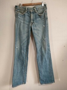 45R manner ratio old strut Denim 32 -inch Vintage damage 