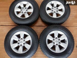 美品 トヨタ純正 150 ランドクルーザー 後期 ランクル 17インチ ホイール 7.5J +25 ダンロップ 265/65R17 2022年 スタッドレス ★ 棚1G21