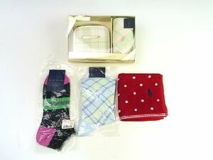 * unused * Ralph Lauren * pouch set + towel handkerchie + lady's socks 2 pair total 5 point * socks :22-24cm* towel handkerchie : cotton 100%*