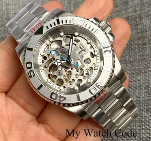 【送料無料】日本未発売！NH70 mod グレードアップカスタム メンズ腕時計 高品質 自動巻き スケルトン 文字盤 自動巻き腕時計