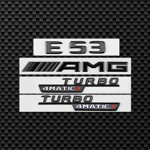 ベンツ AMG リア サイド エンブレム E53 black 4点セット 新品・未使用
