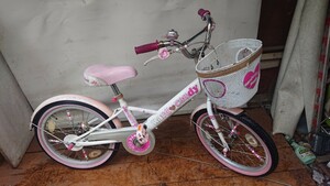  for children bicycle 18 -inch white / pink key none gear none direct pick ip possibility cheap used Kanagawa Yokohama Tsurumi 