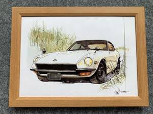 #BOW. Ikeda peace .[Nissan Fairlady Z432]B5 size amount entering valuable illustration printed matter poster manner design frame goods art frame old car 