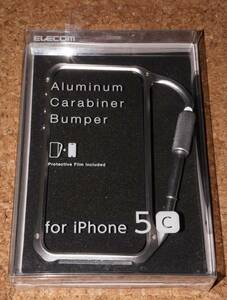 * new goods *ELECOM iPhone5c aluminium kalabina bumper silver 