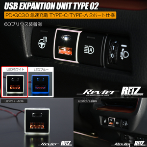 S500U S510U ピクシストラック 後期 ホワイト 増設 USBポート タイプ02 PD+QC3.0 急速充電 TYPE-C/TYPE-A S500系