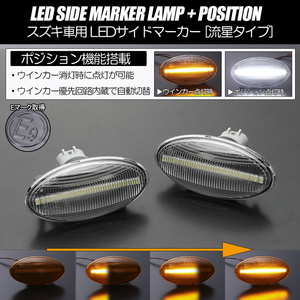 ポジション付き シーケンシャル LED サイドマーカー クリア/白光 HA24S/HA24V/HA25S/HA25V/HA35S アルト/アルトエコ