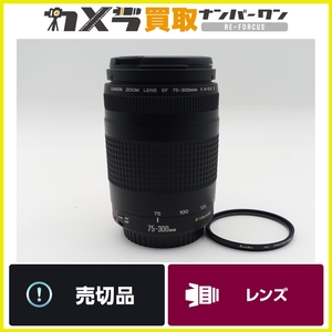 【３００mm望遠ズーム】キャノンEF75-300mm f4-5.6 2型 動作確認済み 保護フィルター付き