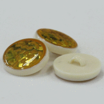 昔のボタン 18ｍｍ １個入 ゴールドXホワイト メタル調ボタン ANT8994 昭和30年代からの専門店用の高級ボタン_画像5