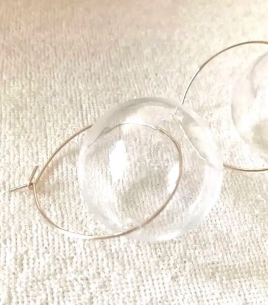 シャボン玉 ピアス ボール クリア ジュエリー ミスズ バブル