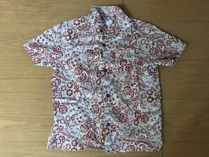 PERSON'S LOVE&PEACE short sleeves cotton shirt beautiful goods 120~130cm Person's aloha shirt 