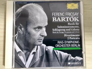 CD バルトーク・ベーラ フェレンツ・フリッチャイ/BELA BARTOK BARTOK ベルリン・リアス交響楽団/ルドルフ・シュルツ/クラシック/D325358