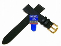 ☆新品正規品☆『SEIKO』セイコー バンド 19mm 牛革スムース(切身撥水)DA94R 黒色【送料無料】_画像2