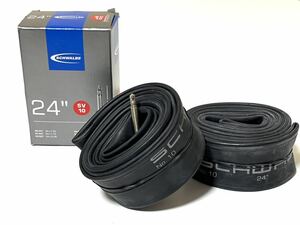 【送料無料】24インチ仏式チューブ Schwalbe SV10 24×1.50-2.40 バルブ長40mm 新品2個セット