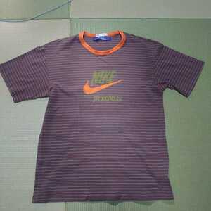 ★COMME des GARCONS×NIKE★コムデギャルソン×ナイキ★ボーダーTシャツ★カーキ系★サイズM★AD2004