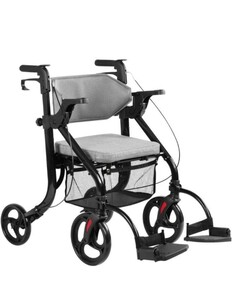 0509//2025 baby-walker four wheel walk car aluminium folding type handcart seniours height adjustment possible 1 pcs 3 position ( simple wheelchair silver car )CP-9269 * including in a package un- possible 