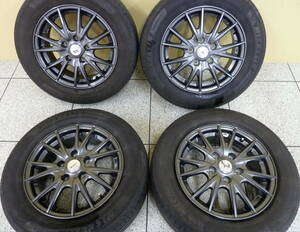 ●●2309-BM3LL weds VELVA 6J 15in +43 PCD114.3 195/65R15 4本セット ルミオン オーリス セレナ ノア ヴォクシー エスクァイア アイシス