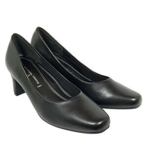 25.5cm formal pumps lik route black commuting work .. mourning dress formal pumps large size 3E pain . not runs wide width p005b