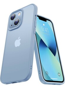 509h0408　【本体の色・5色】CASEKOO iPhone 14 / 13 用 ケース 耐衝撃 滑り止め 指紋防止 (シエラブルー)