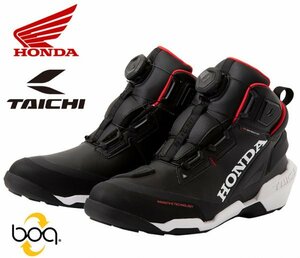 ■Honda×TAICHI DRYMASTER ARROW SHOES 0SYTP-57Aブラック/ホワイト25.0 ■ドライマスターアローシューズRSタイチBOAライディング