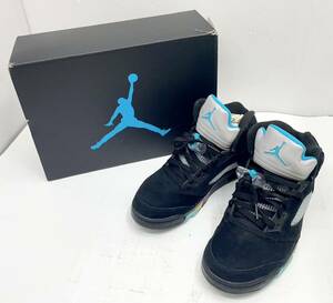 送料無料h51668 NIKE ナイキ AIR JORDAN 5 RETRO AQUA エアジョーダン5 アクア DD0587-047 26.5cm 未使用展示品