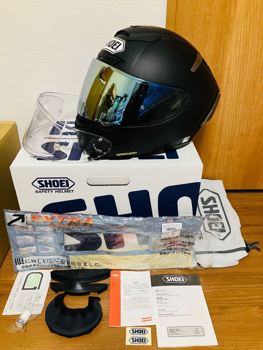 美品 SHOEI X-Fourteen 山城ミラーシールド付き 付属品多数-