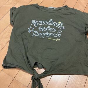 ブルークロスガール　カーキ色の半袖Tシャツ　LL 165